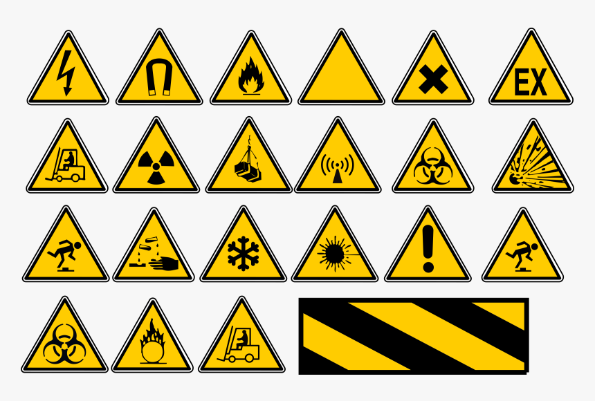 Warning Signs Clip Arts - Road Safety Road Signs Chart, HD Png Download, Free Download