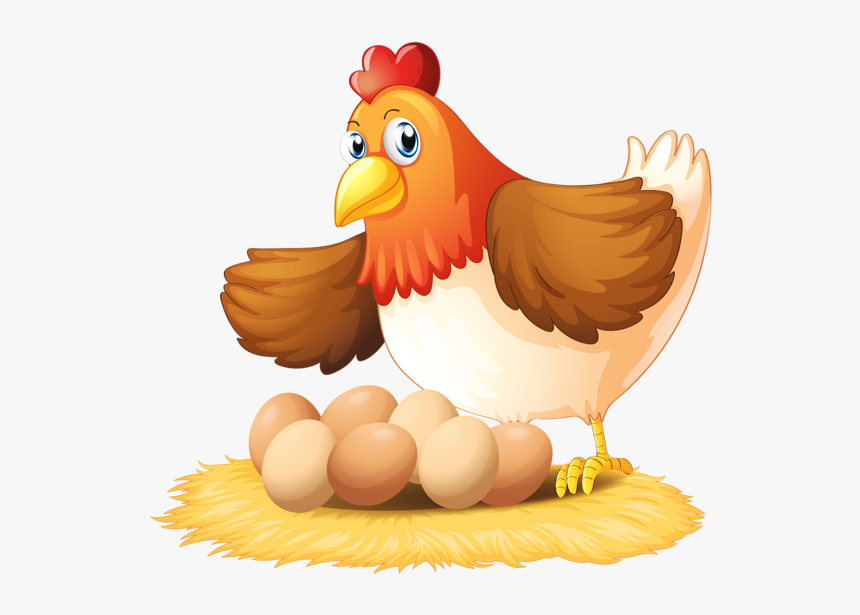 Hen With Eggs Png Clipart - Hen And Eggs Clipart, Transparent Png, Free Download