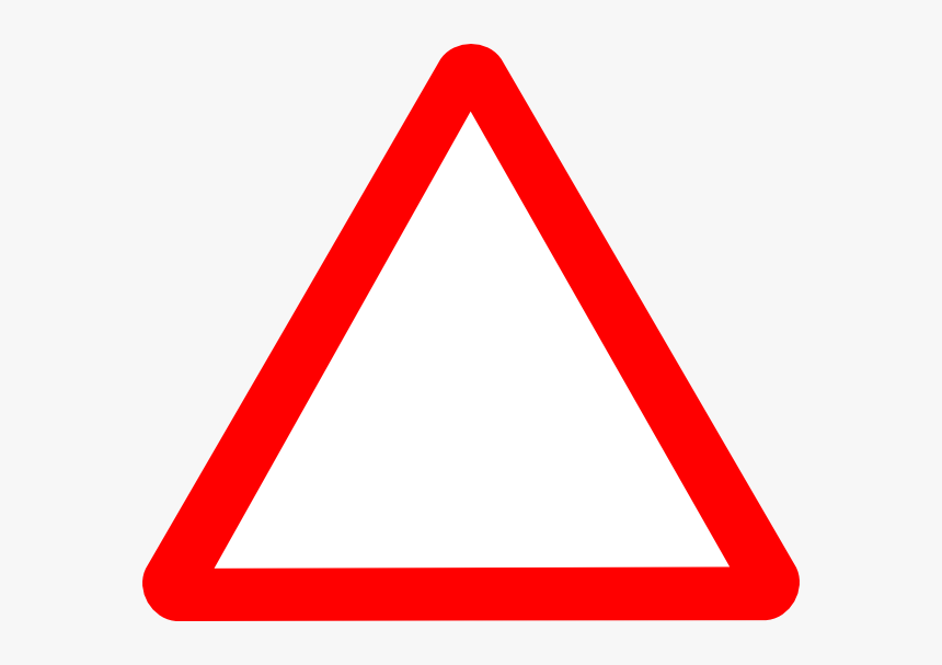 Triangular Clipart Warning - Blank Triangle Road Sign, HD Png Download, Free Download
