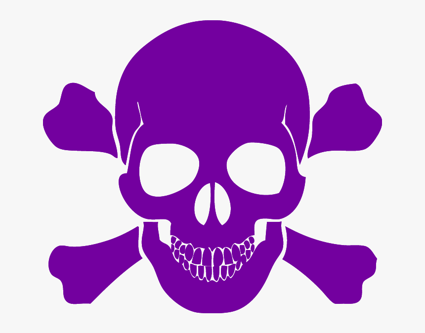 Skull And Cross Bones Free Download - Black Skull And Crossbones, HD Png Download, Free Download