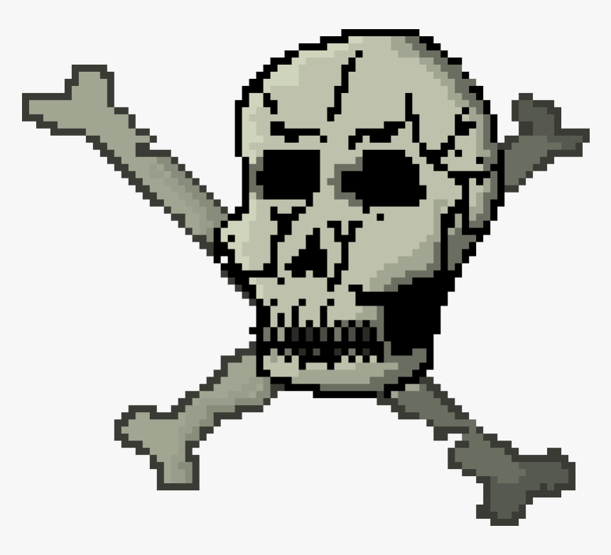 Crossbones Pixel Art Png, Transparent Png, Free Download