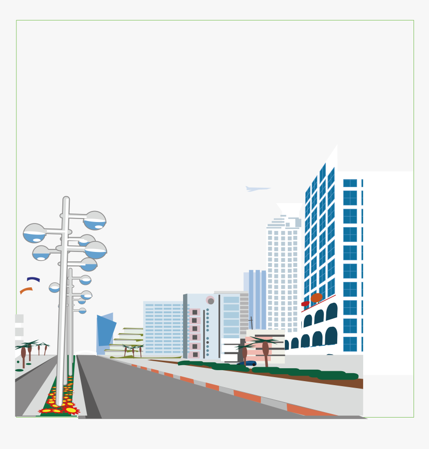 City Street Vector Png , Png Download - Street City Vector Png, Transparent Png, Free Download