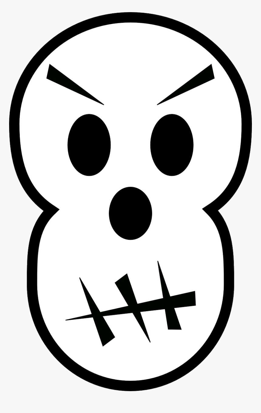 Skull And Crossbones Clipart, Vector Clip Art Online, - Black And White Halloween Clip Art, HD Png Download, Free Download