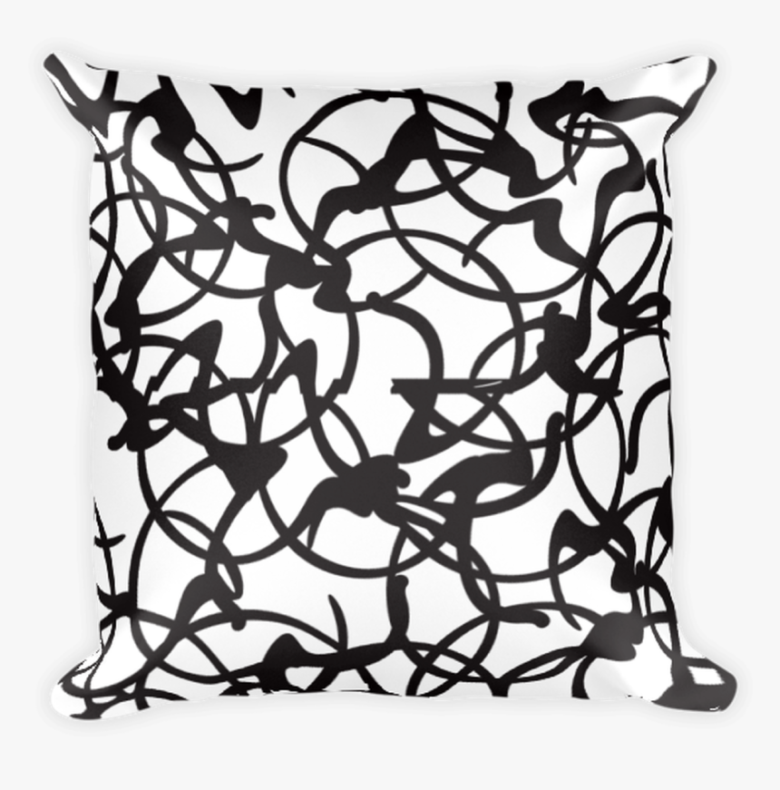 Scribble Doodle Square Pillow, HD Png Download, Free Download