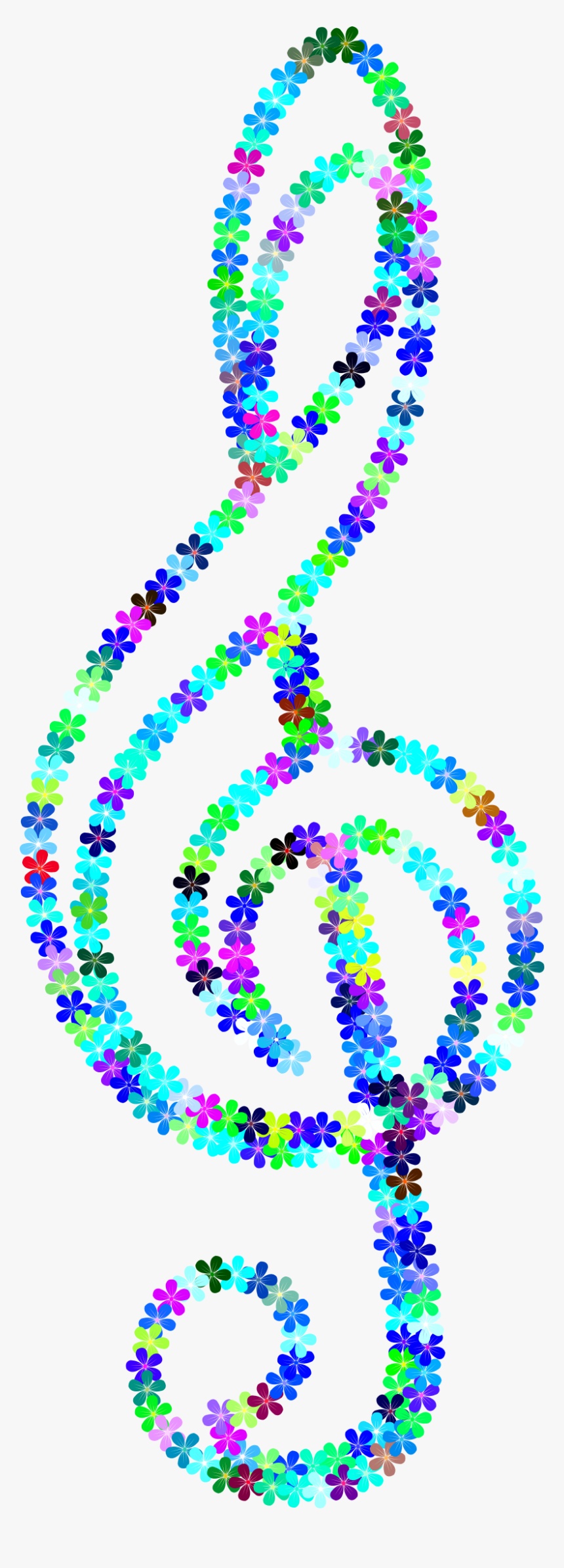 Floral Clef Outline Clip Arts - Circle, HD Png Download, Free Download