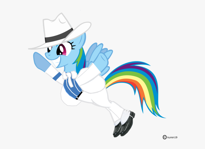 Kuren247, Michael Jackson, Rainbow Dash, Safe, Simple - Cartoon, HD Png Download, Free Download