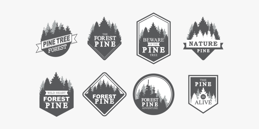 Sapin Labels Vector - Vector Pine Tree Logo, HD Png Download, Free Download