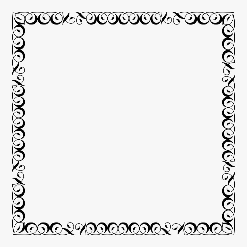 Vintage Filigree Extended - Black And White Checkered Border, HD Png Download, Free Download