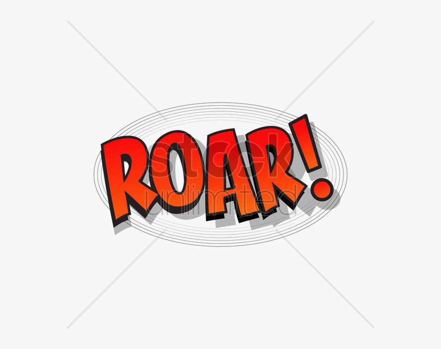 Comic Bubble Roar Vector Imag - Graphic Design, HD Png Download, Free Download