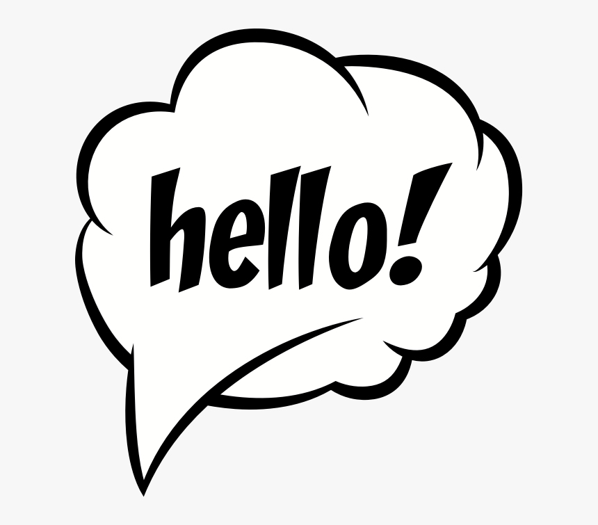 Comics Bubbles Stickers Messages Sticker-0 - Hello Comic Png, Transparent Png, Free Download