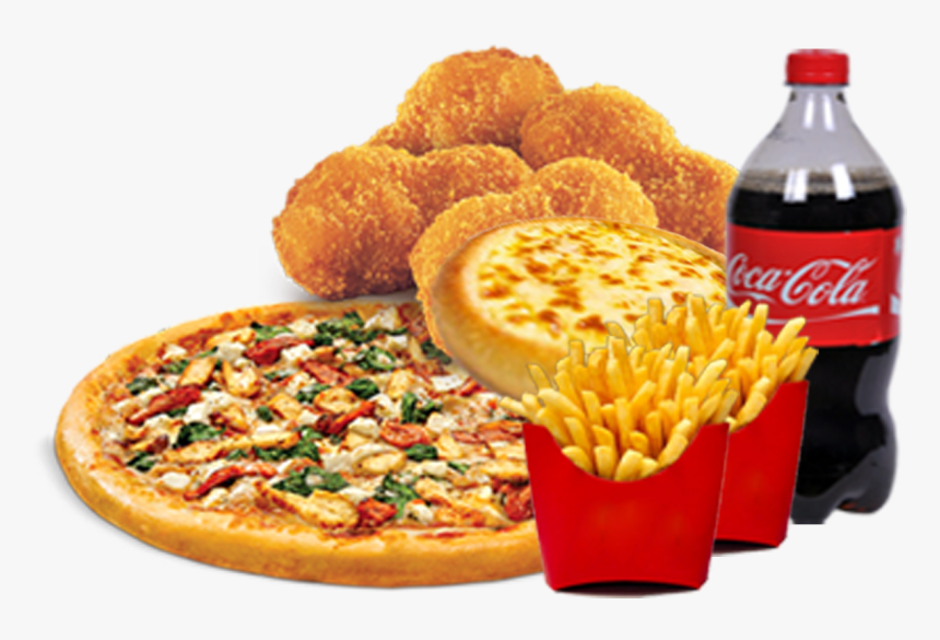 Pizza And Fries Png - Pizza And Cold Drink Chicken, Transparent Png, Free Download