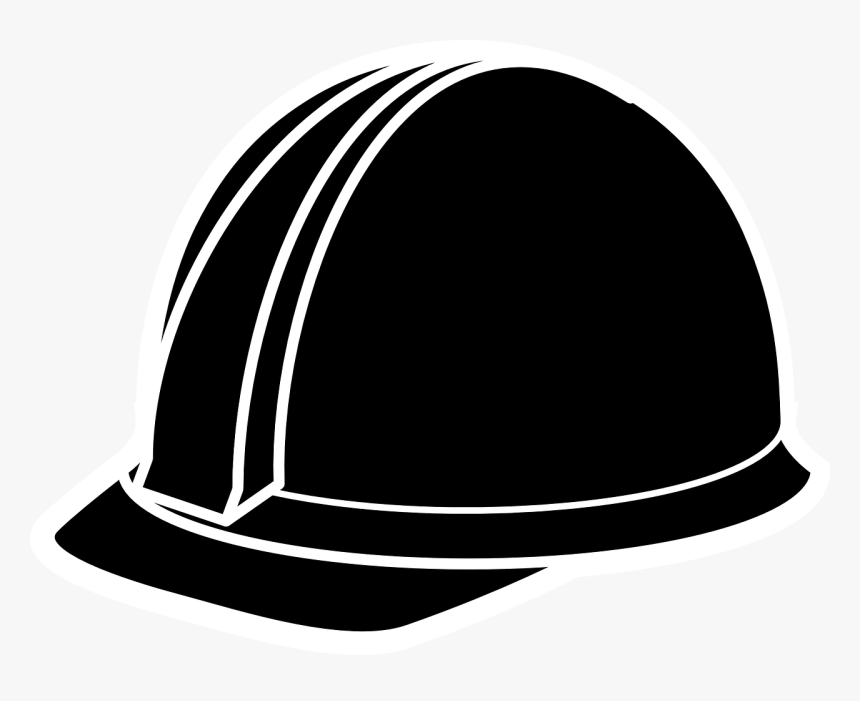 Hard Hat Clipart Black, HD Png Download, Free Download