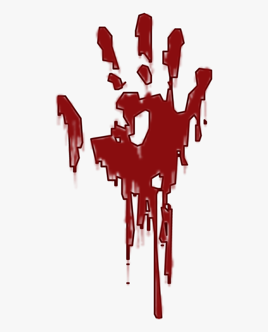 #blood , #handprint , #dna , #freetoedit - Bloody Handprint Transparent Background, HD Png Download, Free Download