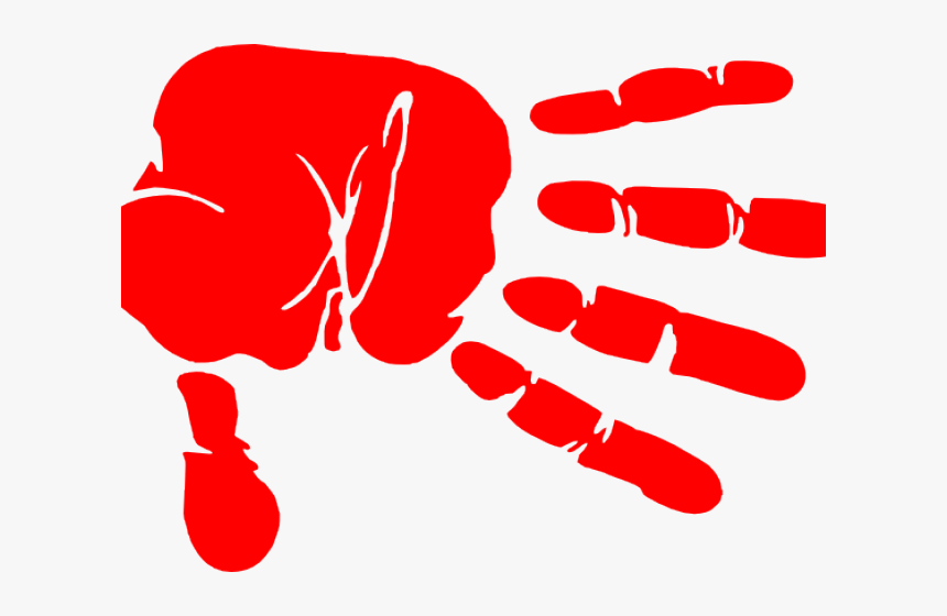 Handprint Clipart Red - Red Hand Print Png, Transparent Png, Free Download