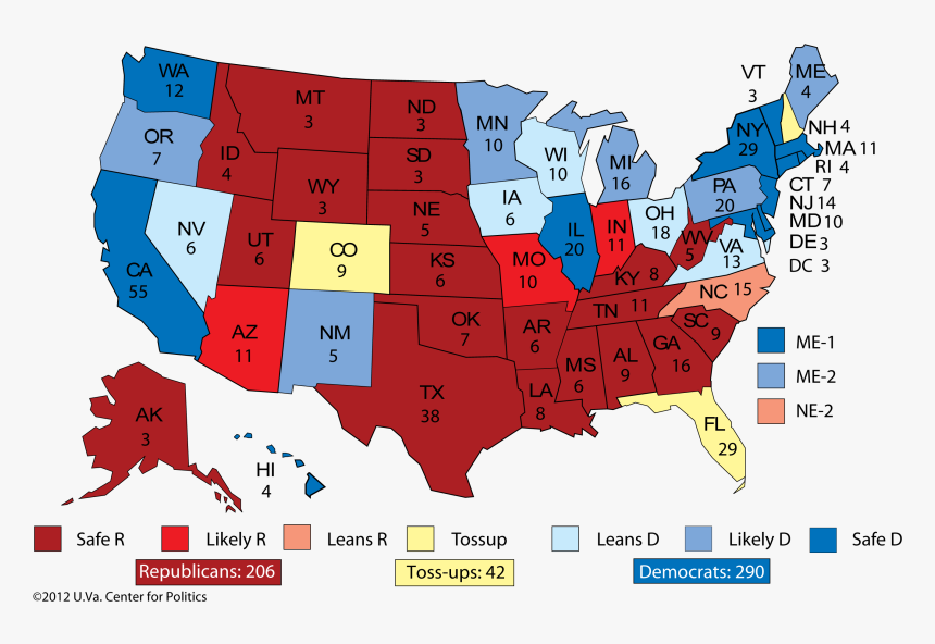 Electoral College Map 2020, HD Png Download, Free Download