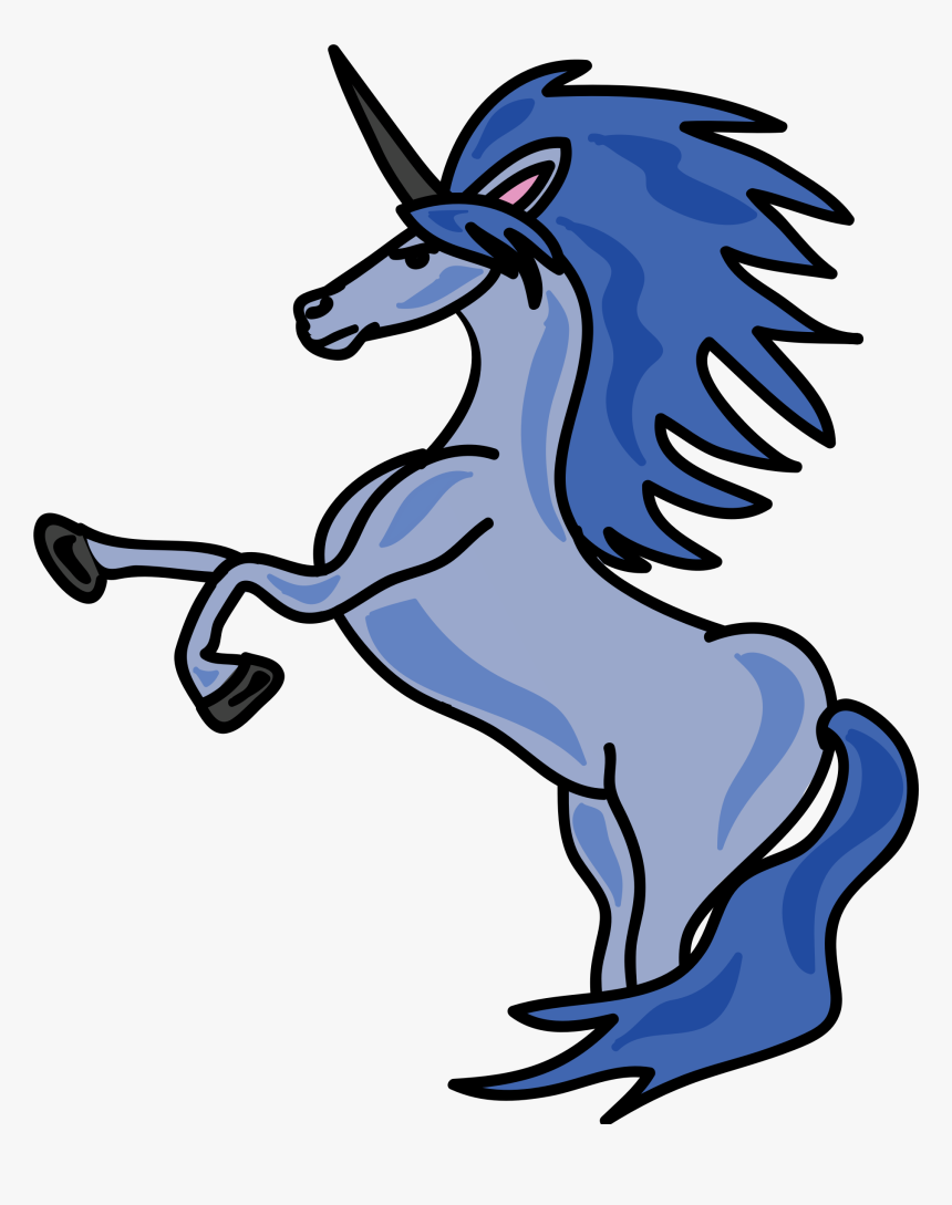Unicorn Blue Clip Arts - Clip Art Blue Unicorn, HD Png Download, Free Download