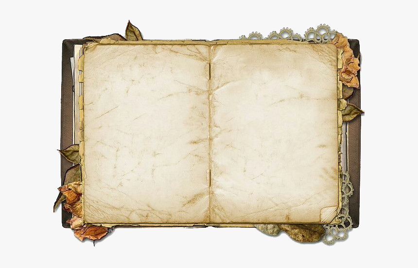 Scroll Clipart Parchment - Open Book Vintage Png, Transparent Png, Free Download