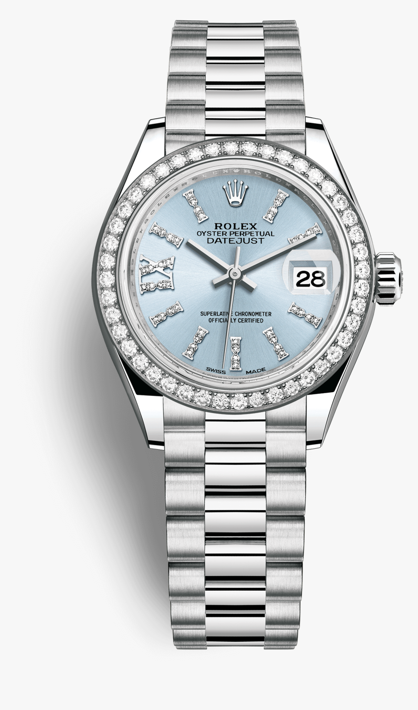 Official Rolex Website Timeless Luxury Watches Png - Ice Blue Rolex Datejust, Transparent Png, Free Download