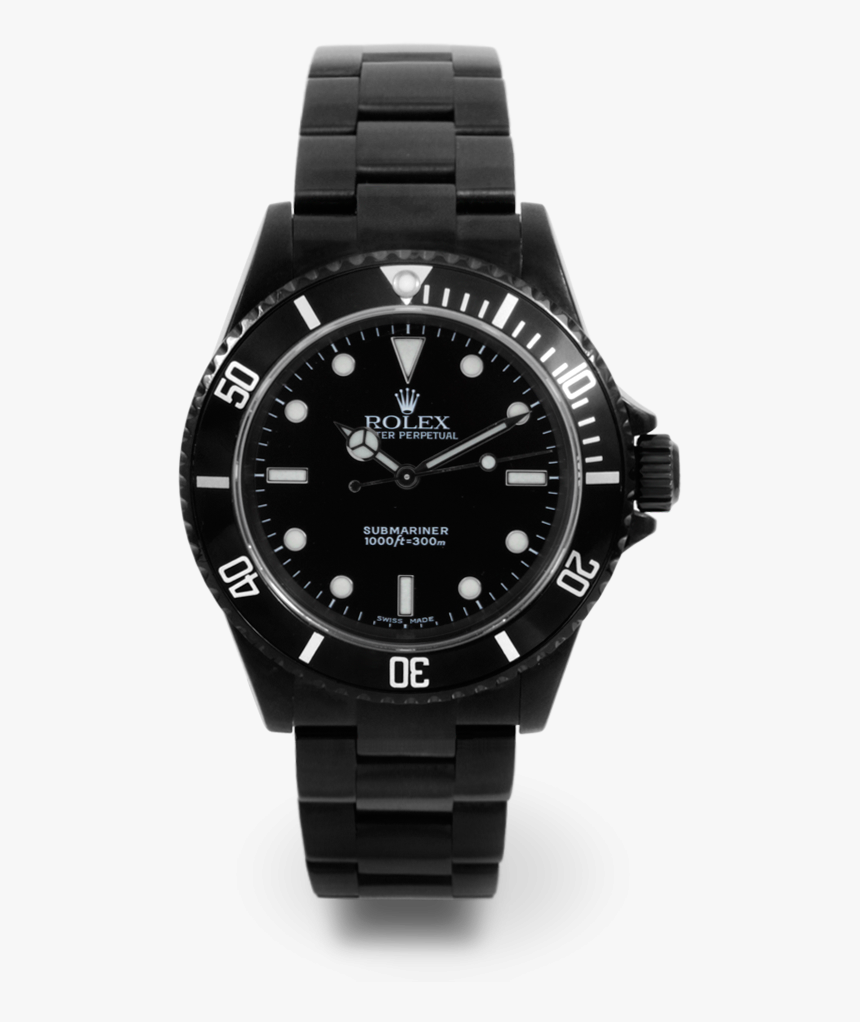 Rolex Submariner No Date Stainless Steel With Black - Rolex Sea Dweller Matte Black, HD Png Download, Free Download