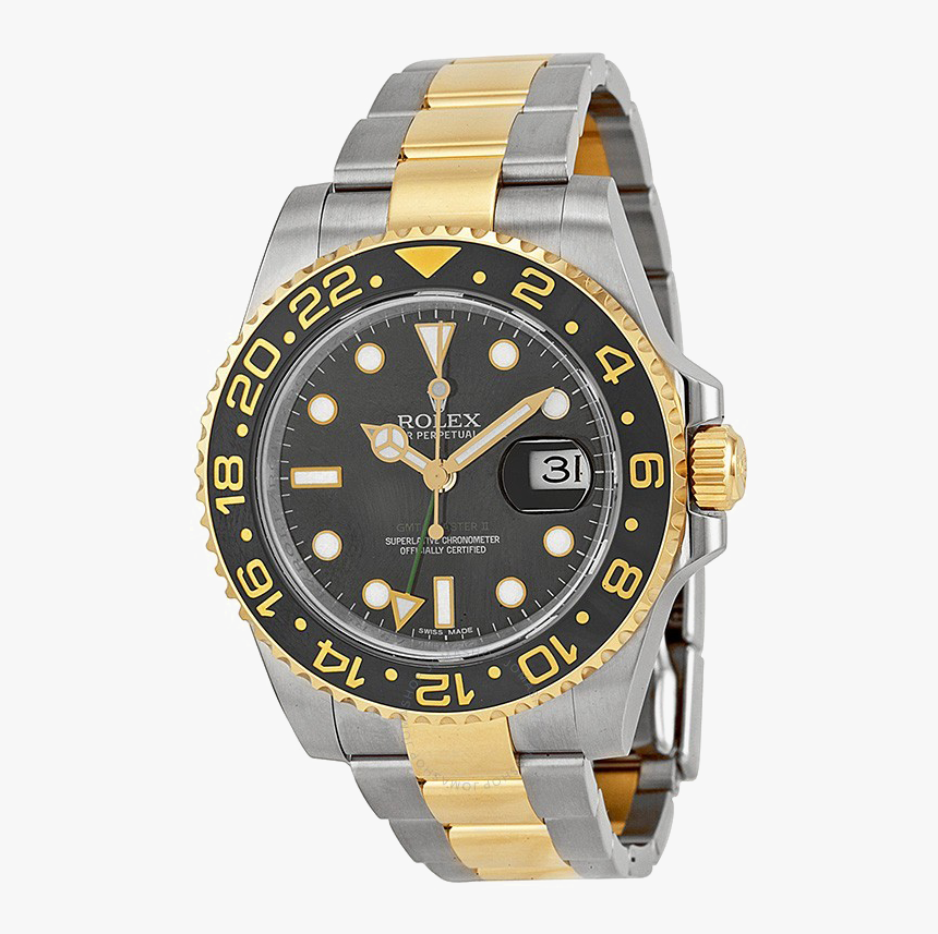 Rolex Png Free Download - Rolex Gmt Master 2 Gold Green, Transparent Png, Free Download