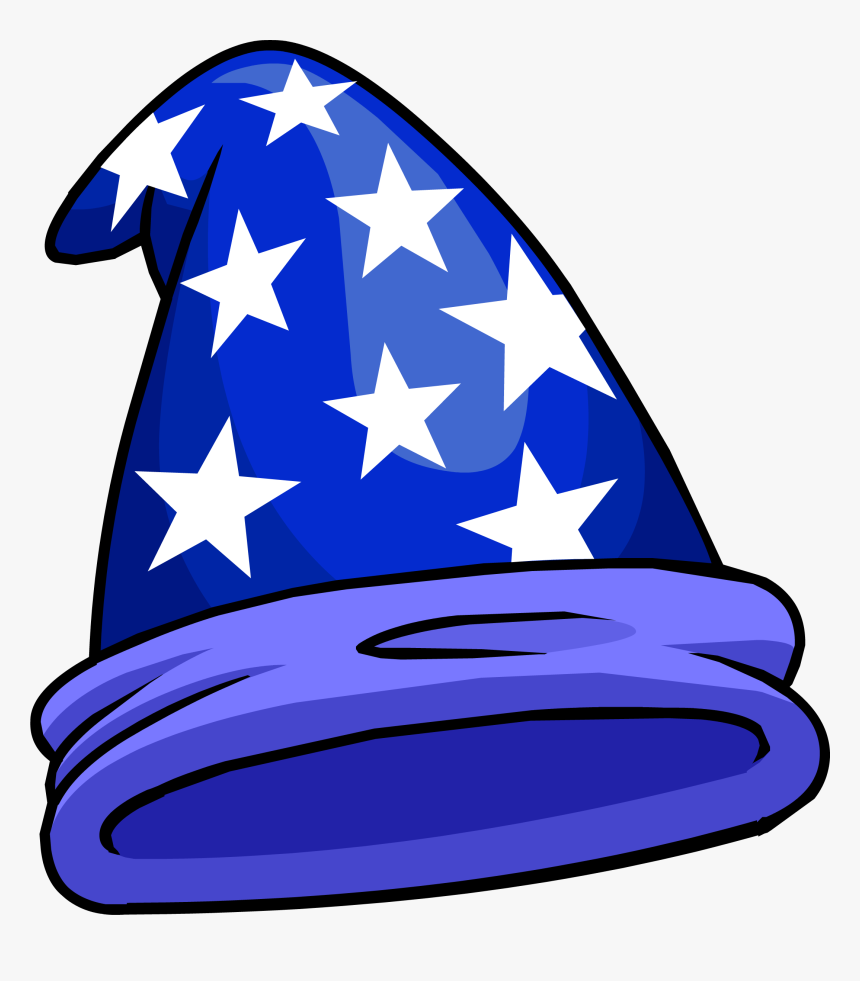 Club Penguin Hat Robe Magician Clip Art - Wizard Hat Transparent Background, HD Png Download, Free Download