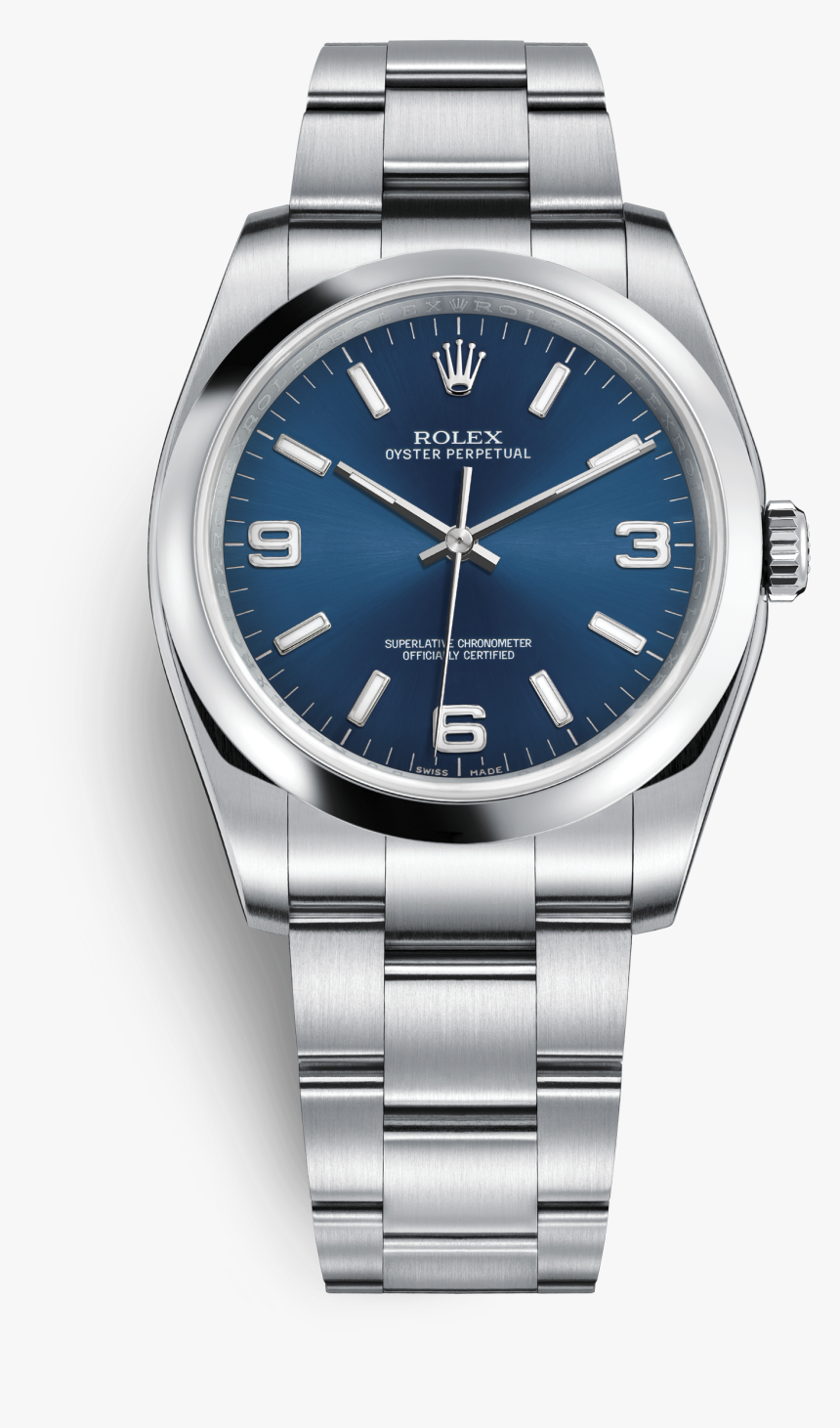 Rolex Oyster Perpetual Watch Oystersteel Png Blue Rolex, Transparent Png, Free Download