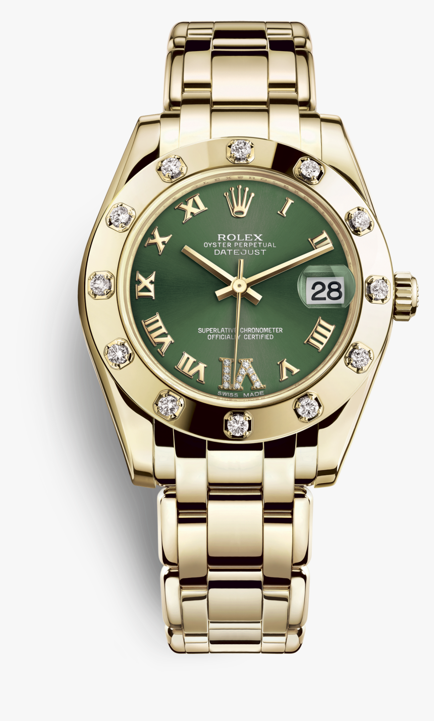 Pearlmasteroyster, 34 Mm, Yellow Gold And Diamonds - Rolex Pearl Master 34, HD Png Download, Free Download