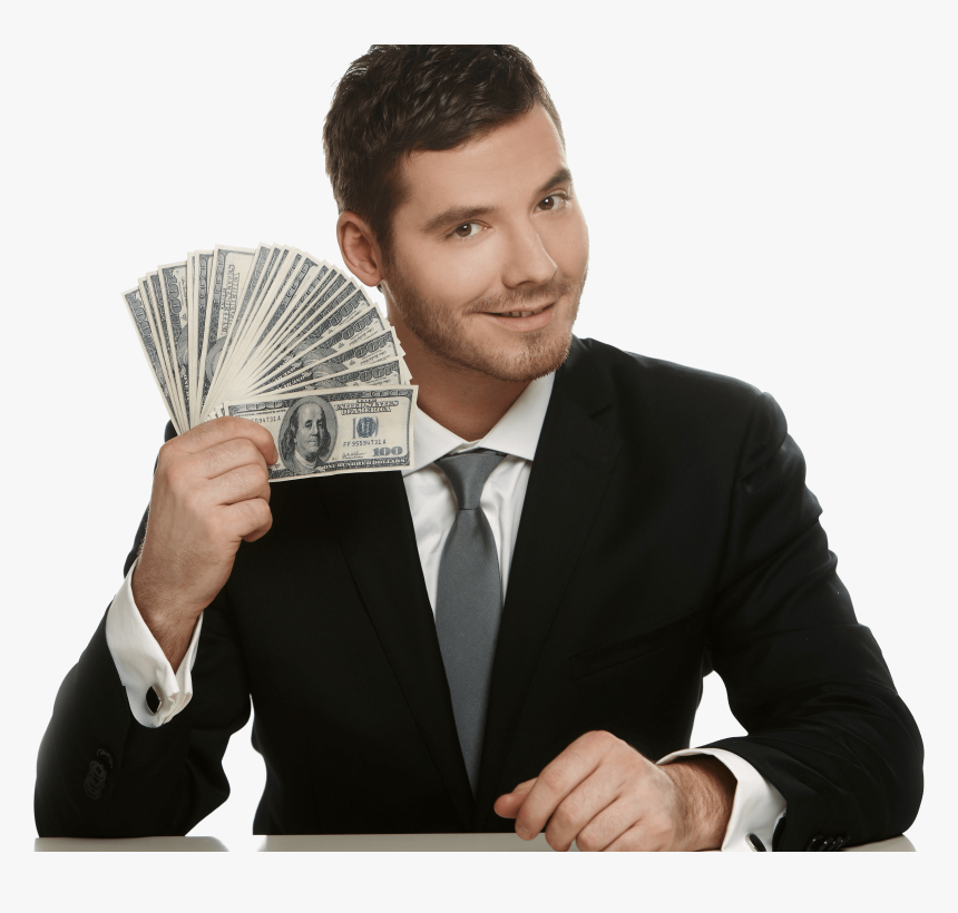 Businessman Png Image Background - Businessman With Money Png, Transparent Png, Free Download