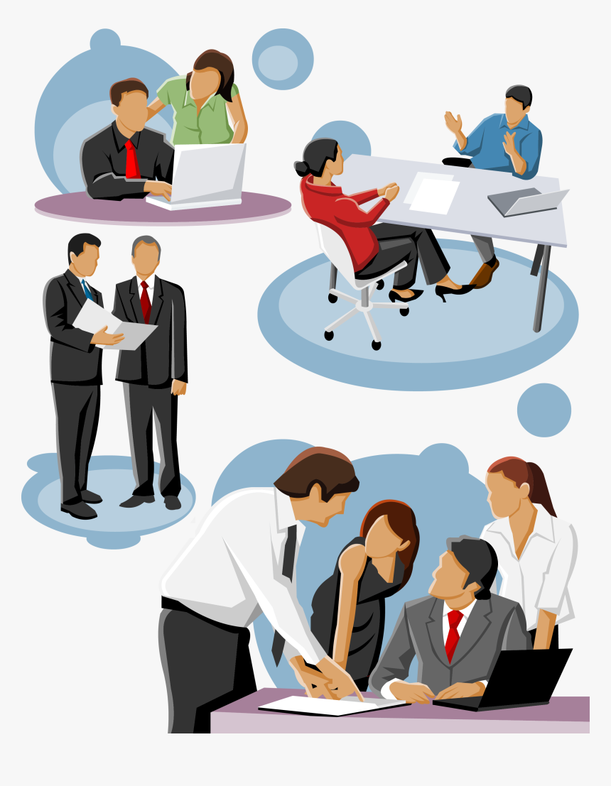 Business People Talking Png -encapsulated Postscript, - Vector Transparent Background People Png Icon, Png Download, Free Download