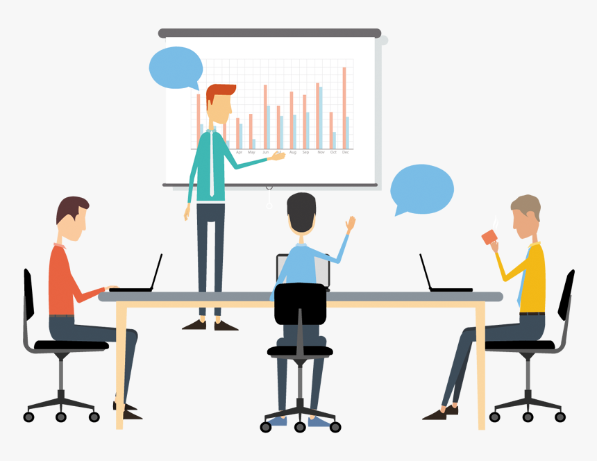 Transparent Meeting Clip Art - Cartoon People In Office Png, Png Download -  kindpng