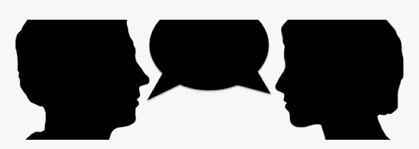 Crucial Conversations In Your Company - 2 People Talking Silhouette, HD Png Download, Free Download