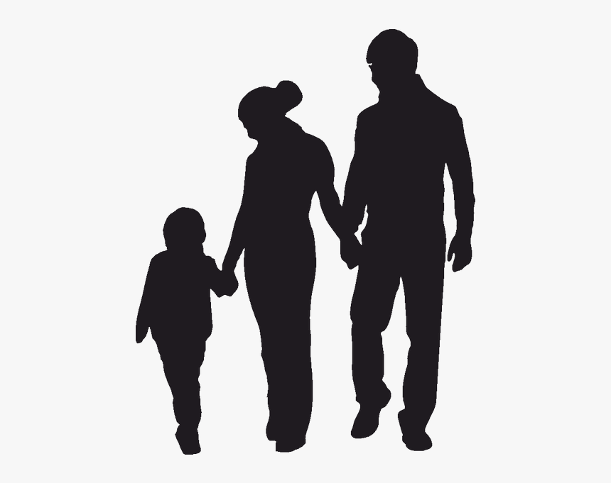 Parent Child Father Silhouette Clip Art - Parents Silhouette Png, Transparent Png, Free Download