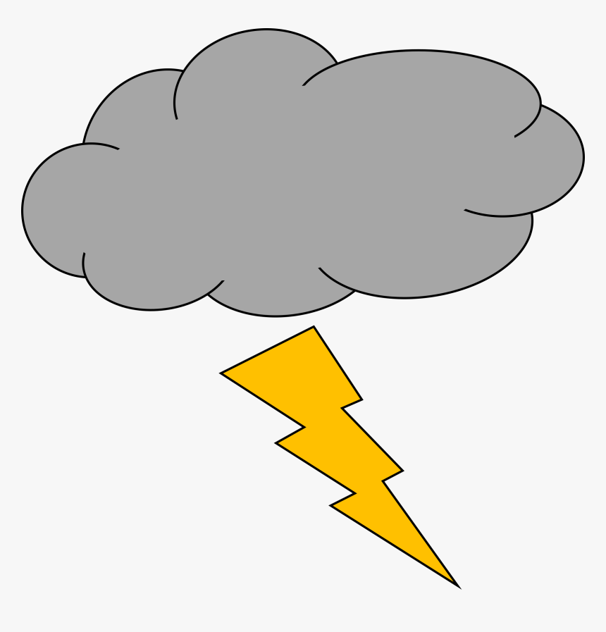 Lightning Thunder And Clipart Transparent Png - Thunder And Lightning Drawi...