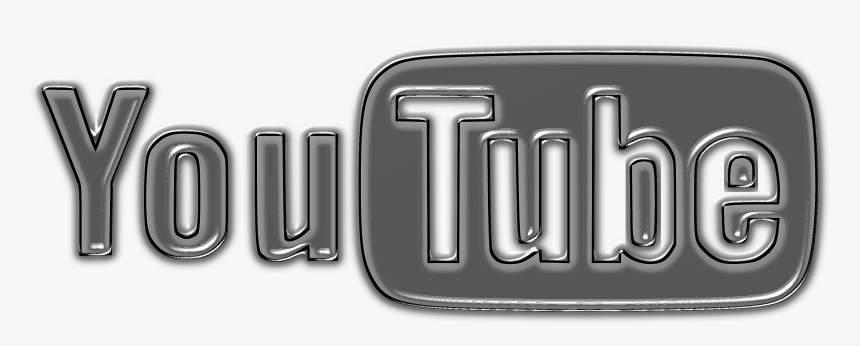 Grey White Logo Of Youtube - Transparent Background Grey Youtube Logo Png, Png Download, Free Download