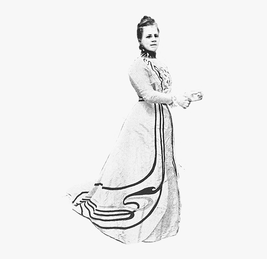 Late Victorian Evening Dress - Victorian Woman Transparent, HD Png Download, Free Download