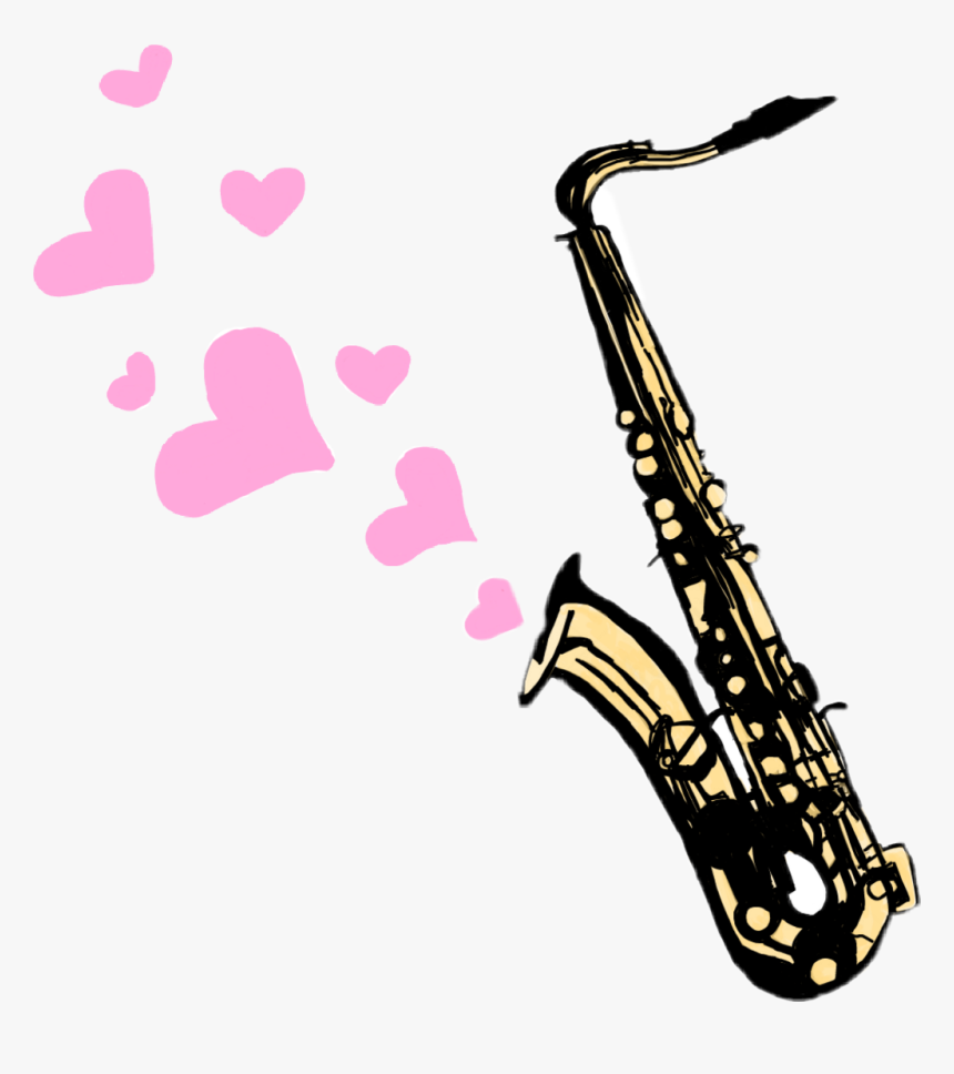 Saxophone Music Heart Challenge Clipart , Png Download - Eu Amo Saxofone, Transparent Png, Free Download