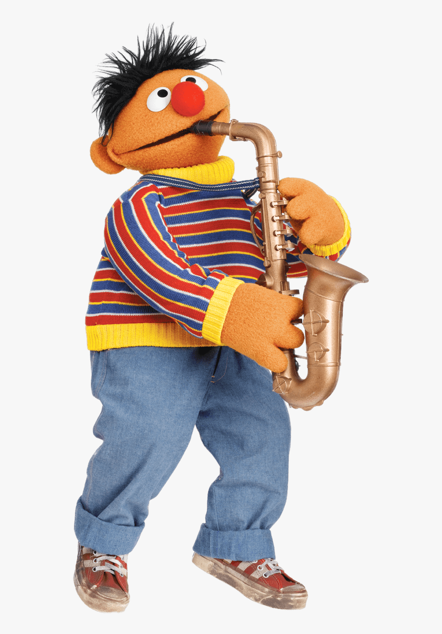 Sesame Street Ernie With Saxophone - Grover Ernie Bert Elmo, HD Png Download, Free Download