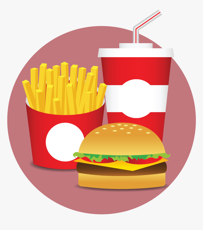 Cheeseburger French Fries Hamburger Fast Food Junk - Đồ Ăn Vặt Vector, HD Png Download, Free Download