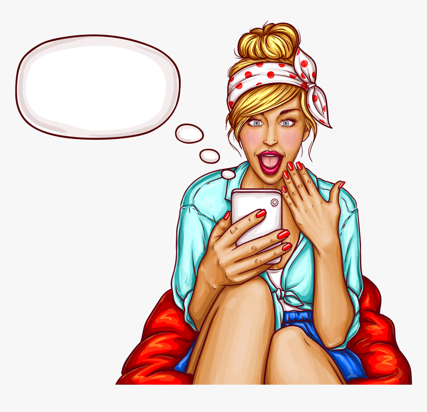 Pop Art Girl Png Clipart , Png Download - Speech Bubble Pop Art Girl, Transparent Png, Free Download