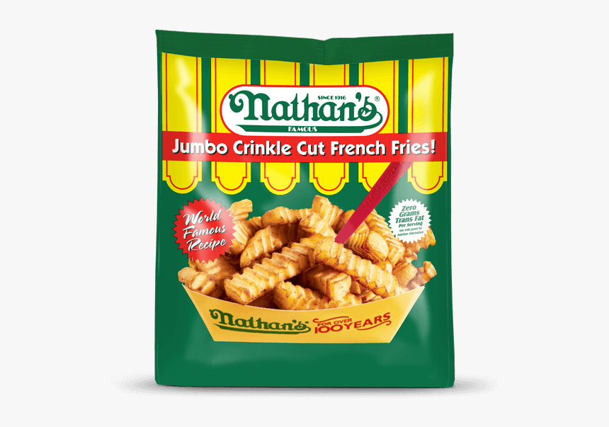 Jumbo Crinkle Cut French Fries - Nathan's Onion Rings, HD Png Download, Free Download