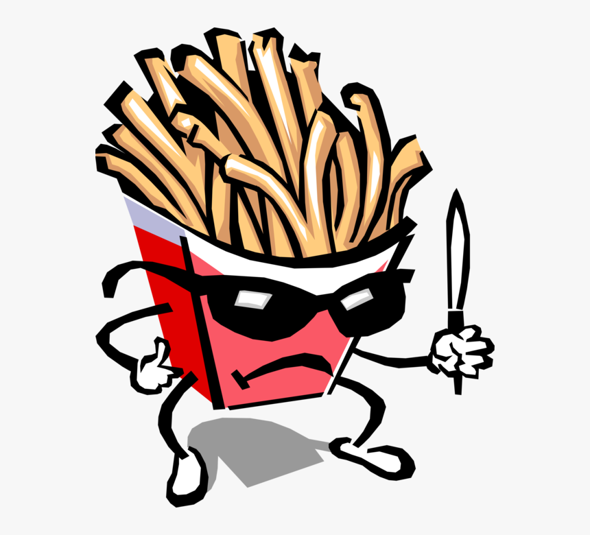 Fries Clipart Vector - Angry French Fry, HD Png Download, Free Download