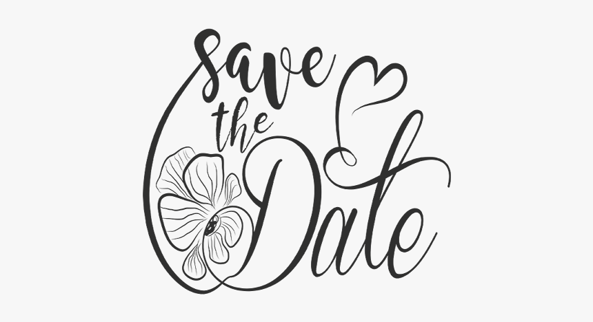 Save The Date Word Art Png Format - Save The Date Png, Transparent Png, Free Download