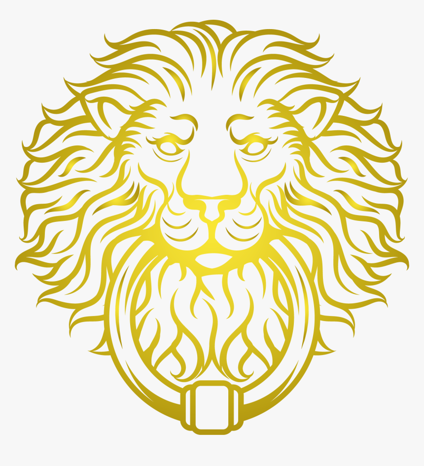 Golden Lion Head Vector Png Download - Gold Lion Logo Png, Transparent Png, Free Download
