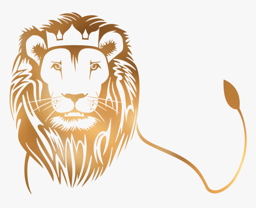 Gold Lion Head Png , Png Download - Golden Lion Head Png, Transparent Png, Free Download