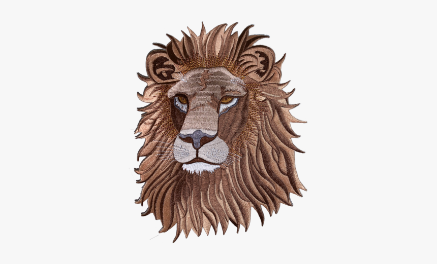 1546 Lion Head Patch - Lion Embroidery Patch, HD Png Download, Free Download