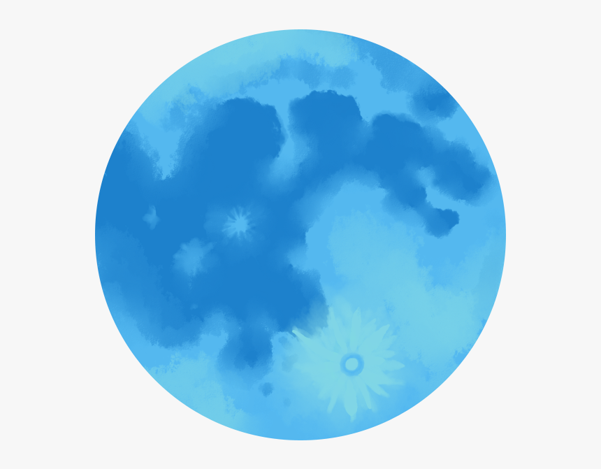 Blue Full Moon Png, Transparent Png, Free Download