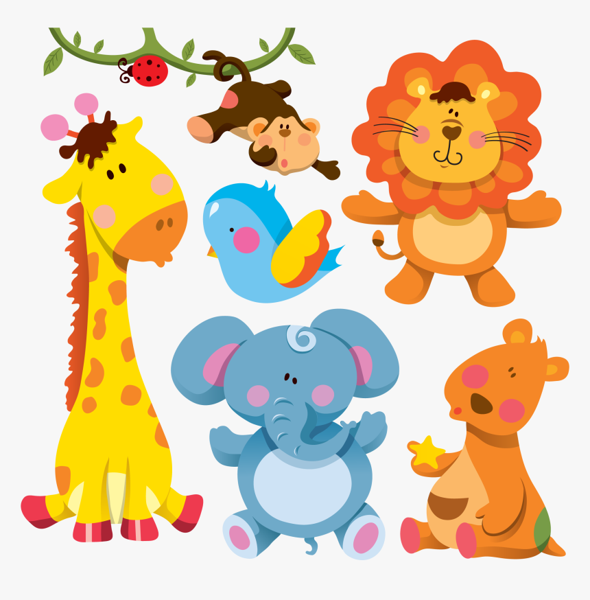 Giraffe Cartoon Animal Illustration - Cute Cartoon Wild Animals, HD Png Download, Free Download