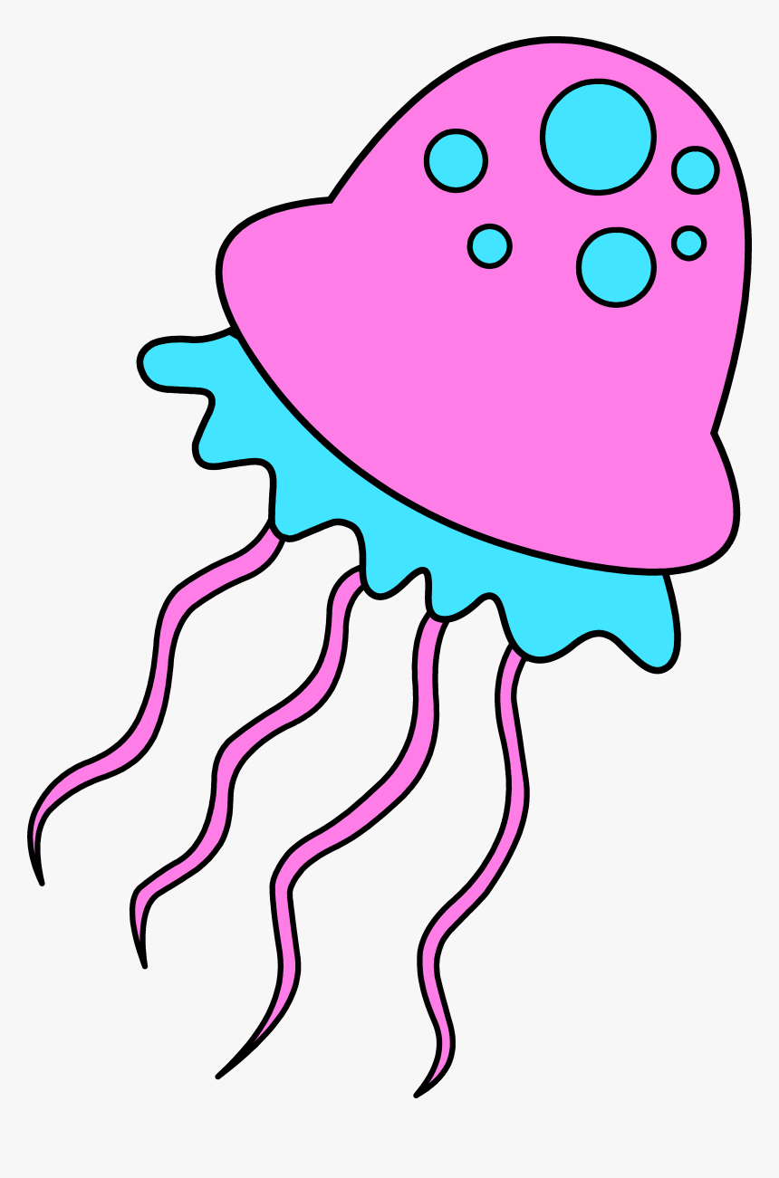 Cute Jellyfish Clipart Free Clipart Images - Clipart Of Jelly Fish, HD Png Download, Free Download
