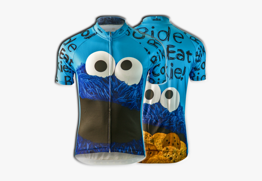 Cookie Monster "ride Bike Eat Cookie - Cookie Monster Cycling Jersey, HD Png Download, Free Download