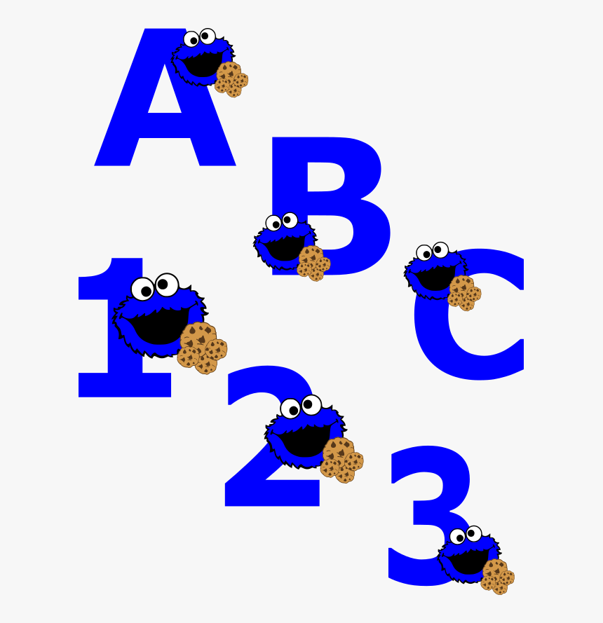 Cookie Monster Clipart Number - Cookie Monster Number 1, HD Png Download, Free Download